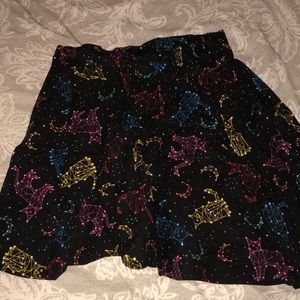 Playful Feeling Skater Skirt in Cat Constellations